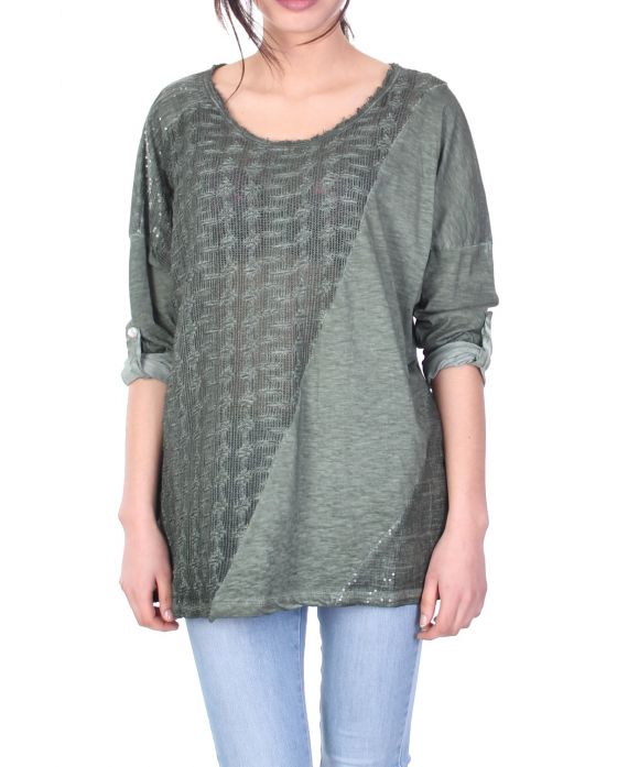 T-SHIRT MIX RAW KHAKI S7042