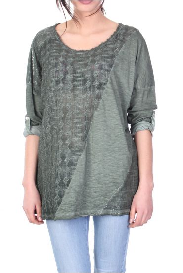 T-SHIRT MIX INHALT KHAKI S7042