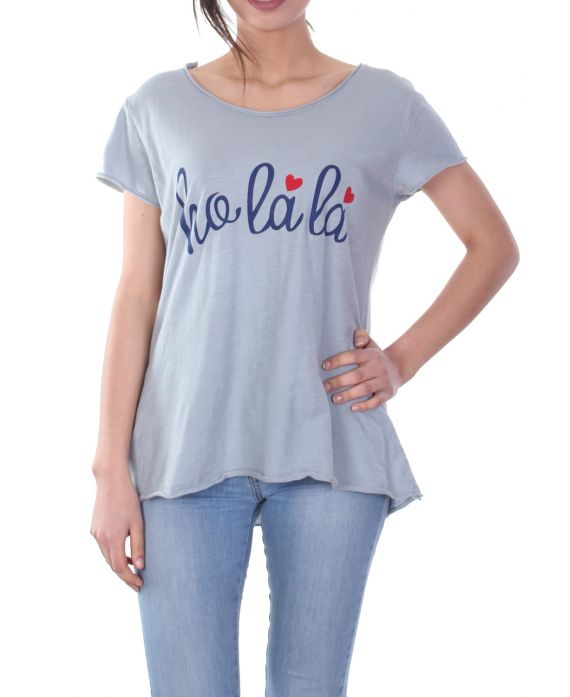 T-SHIRT OH LA LA 7016 GREY