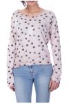 T-SHIRT POLKA DOT EFFECT METALISE 7034 PINK