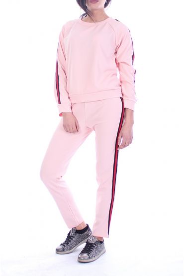 ENSEMBLE SWEAT + PANTALON 7048 ROSE