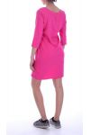 KLEID, TUNIKA, HERZEN, PERLEN 7045 FUSHIA