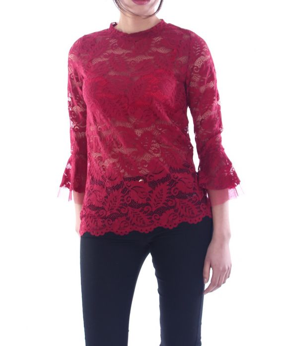 TUNIC LACE 5005 BORDEAUX