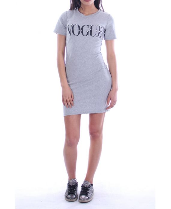 ROBE TUNIQUE VOGUE PERLES 7047 GRIS