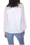 BLUSA DE ENCAJE ZIP 5089 BLANCO