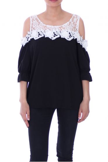 LACE TOP 9010 BLACK