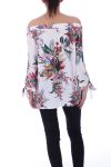 TUNIC PRINTED TROPICAL 5072 WHITE