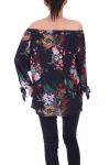 TUNIC PRINTED TROPICAL 5072 BLACK