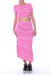 SET TOP + SKIRT 9062 FUSHIA