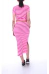 SET TOP + SKIRT 9062 FUSHIA