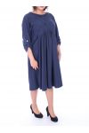 GRANDE TAILLE ROBE 2 POCHES 6051 MARINE