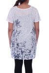 GRANDE TAILLE TUNIQUE IMPRIMEE 9097 BLANC