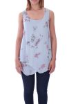 TOP DRAPE FLEURS 9136 GRIS