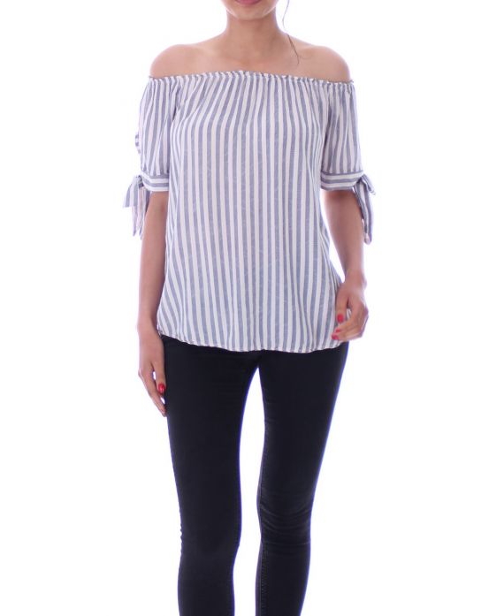 TOP STRIPED ON THE SHOULDERS 9143 PINK - www.grossiste-pret-a-porter.com