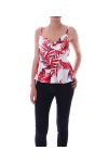 TOP IMPRIME TROPICAL 9149 BLANC