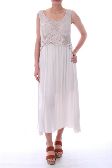 ROBE LONGUE SUPERPOSITION 0020 BEIGE