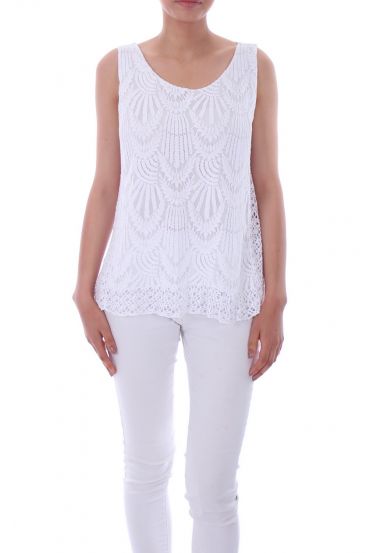 TOP MIX MATIERES 0016 BLANC