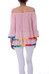TUNIEK HEEFT POM-POMS 0022 ROZE
