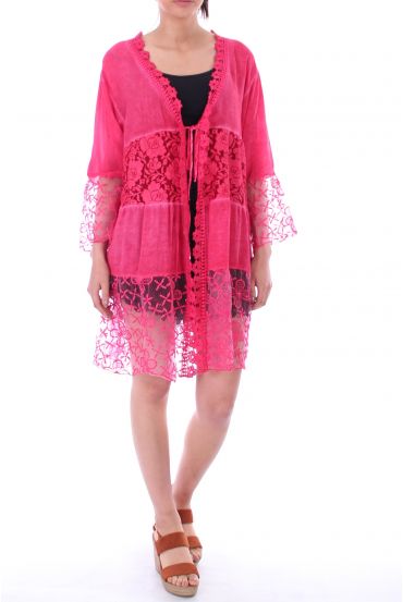 VEST EMPIECEMENT LACE 0011 FUSHIA - BOHEME