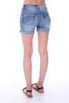 SHORT JEANS PERLES x 3 0096 BLEU