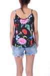 CAMISOLA FLORAL 0103 NEGRO