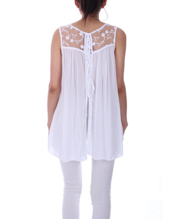 TOP BACK LACE 0062 WHITE
