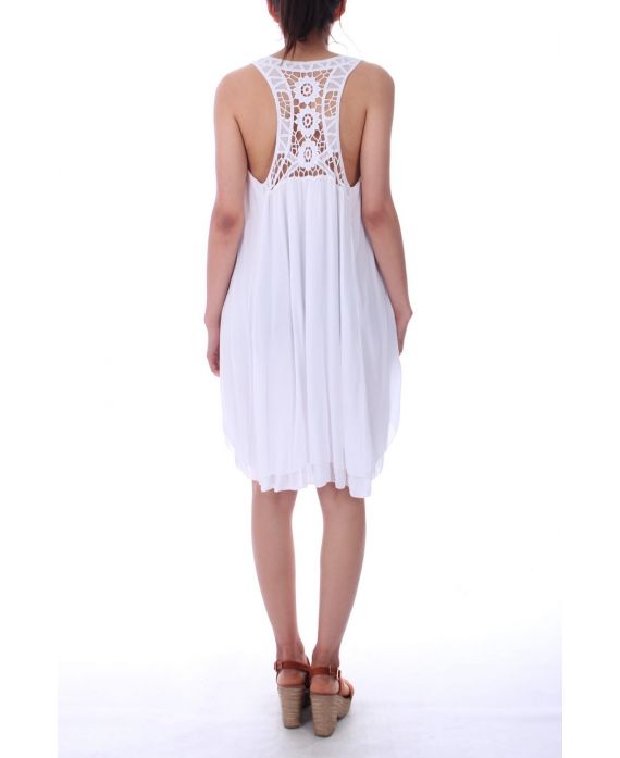 LOW BACK DRESS FANTASY 0064 WHITE