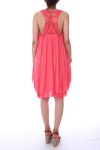 LOW BACK DRESS FANTASY 0064 CORAL