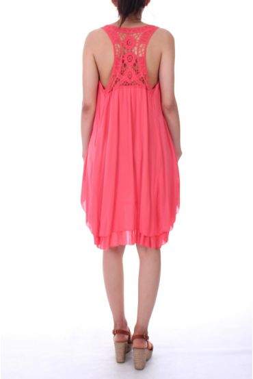 ROBE DOS FANTAISIE 0064 CORAIL