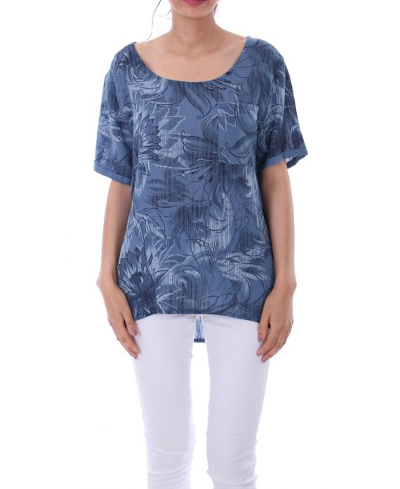 TOP PRINT POCKET 0071 BLUE