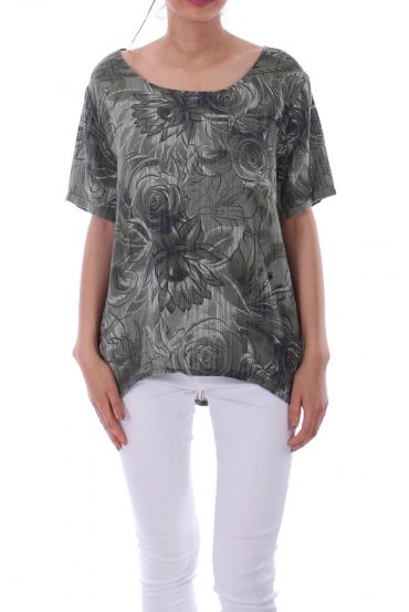 TOP PRINT POCKET 0071 MILITARY GREEN