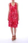 ROBE IMPRIMEE 0072 ROUGE