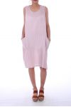 ROBE EN LIN 0073 ROSE