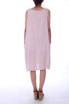 ROBE EN LIN 0073 ROSE