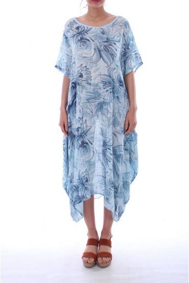 FLOWING GOWN 0074 BLUE