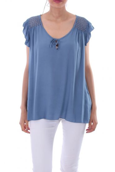 TOP DI PIZZO 0077 BLU