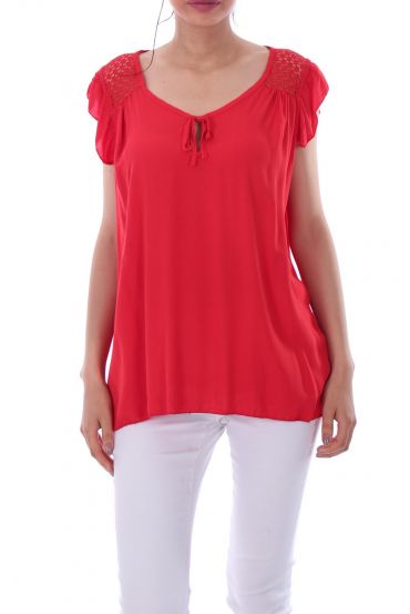 TOP DI PIZZO 0077 ROSSO