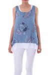 TOP DOS OUVERT 2 PIECES 0080 BLEU