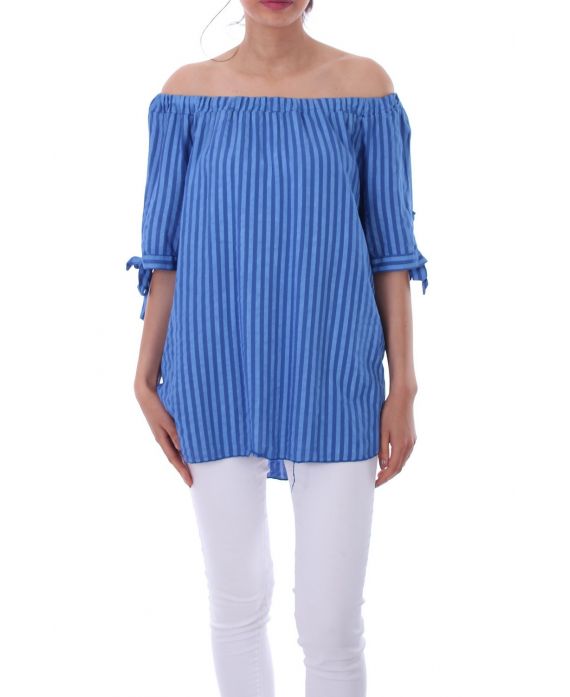 TOP RAYE EPAULES 0083 BLEU