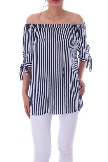 TOP RAYE EPAULES 0083 BLANC