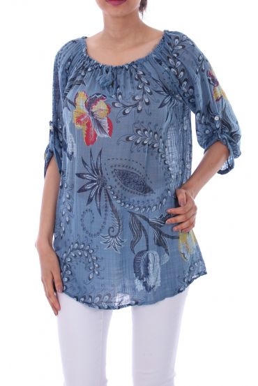 TUNIC PRINTED 0084 BLUE