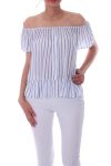 TOP RAYE EPAULES 0099 BLANC