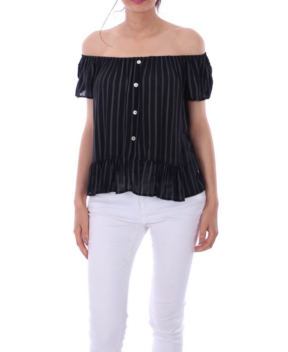 TOP RAYE SPALLE 0099 NERO