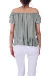 TOP RAYE EPAULES 0099 VERT MILITAIRE