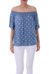 TOP POIS EPAULES 0100 BLEU