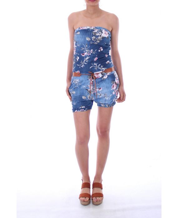 COMBINAISON SHORTS 0102 BLEU FONCE