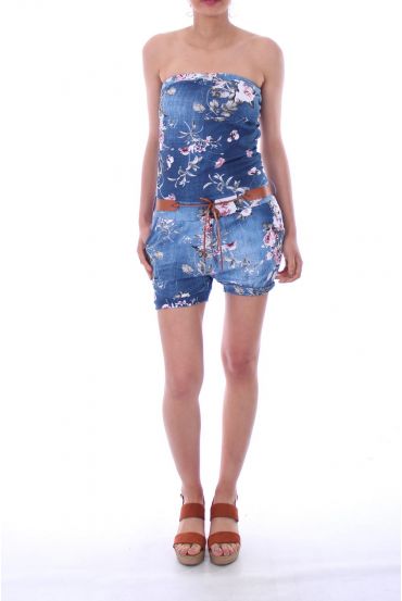 COMBINAISON SHORTS 0102 BLEU FONCE