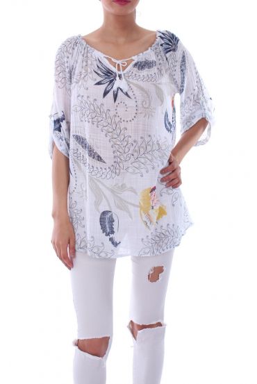 TUNIC PRINTED 0084 WHITE