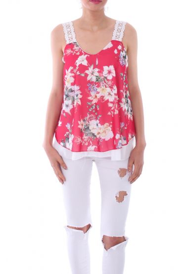 TOP KANT EN BLOEMEN 0086 ROOD