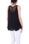 TOP DE ENCAJE CON ESPALDA 0105 NEGRO